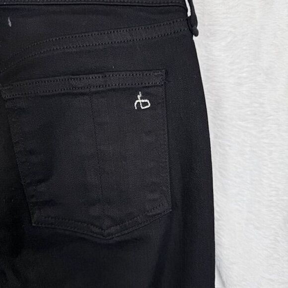 Rag & Bone Skinny Jeans in Coal Black Wash Stretch Size 24 - Picture 4 of 12